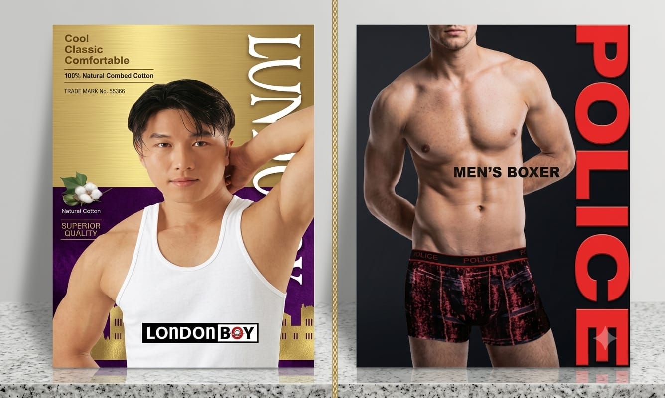 London Boy Tank Top 1 Pack + Police Man's Boxer 1 Pack (Combo Pack)