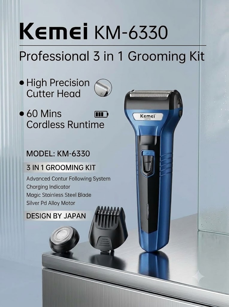 Kemei KM-6330 Professional 3-in-1 Grooming Kit